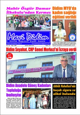 Mavi Didim Gazetesi - 22.01.2022 Manşeti