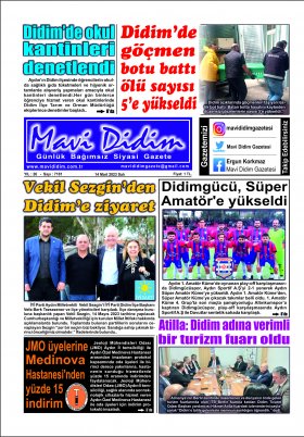 Mavi Didim Gazetesi - 13.08.2022 Manşeti